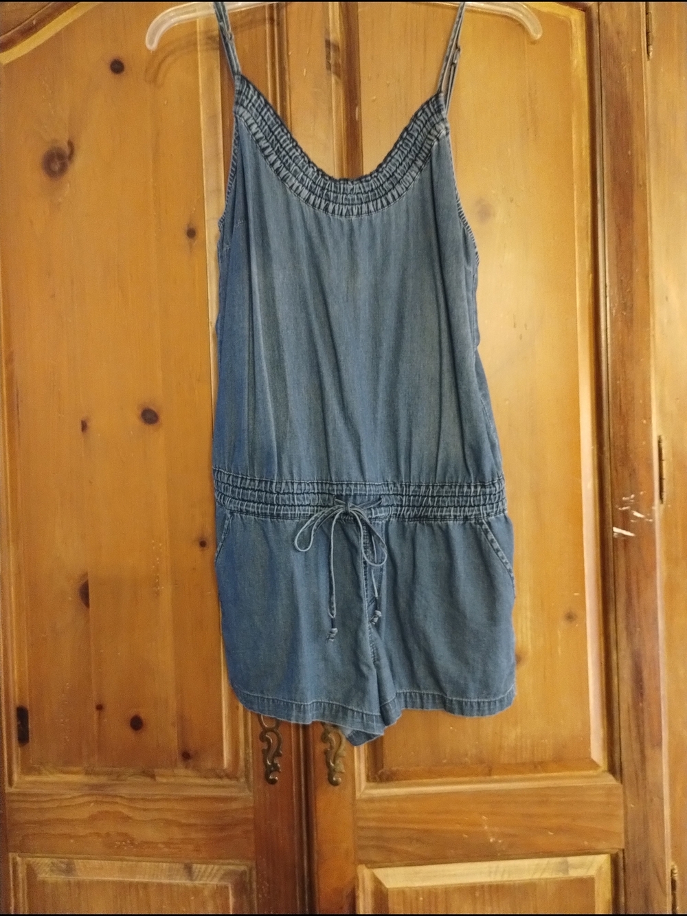 Aeropostale Indigo Chambray Spaghetti Strap Romper